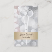 紹介カード |シルバーモダンおよび金ゴールド美容師 (裏面)