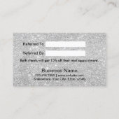 紹介カード |シルバーモダングリッター美しいサロン (裏面)