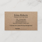 紹介カード |ハロービューティフルサロン素朴クラフト (裏面)