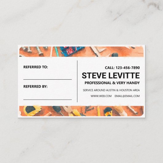 紹介カード:ハンディマンサービス 名刺 (裏面)