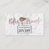 紹介カード |バラ金ゴールドホワイトマーブル美しいサロン (正面)