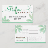 紹介カード:マッサージセラピストサービス 名刺 (正面/裏面)