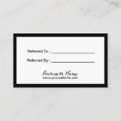 紹介カード |ミニマリストの白黒フレーム (裏面)