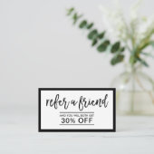 紹介カード |ミニマリストの白黒フレーム (スタンド正面)