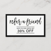 紹介カード |ミニマリストの白黒フレーム (正面)