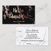 紹介カード |メイクアップアーティストバラ金ゴールド大理石 (正面/裏面)