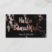 紹介カード |メイクアップアーティストバラ金ゴールド大理石 (正面)