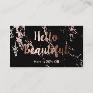 紹介カード  メイクアップアーティストバラ金ゴールド大理石