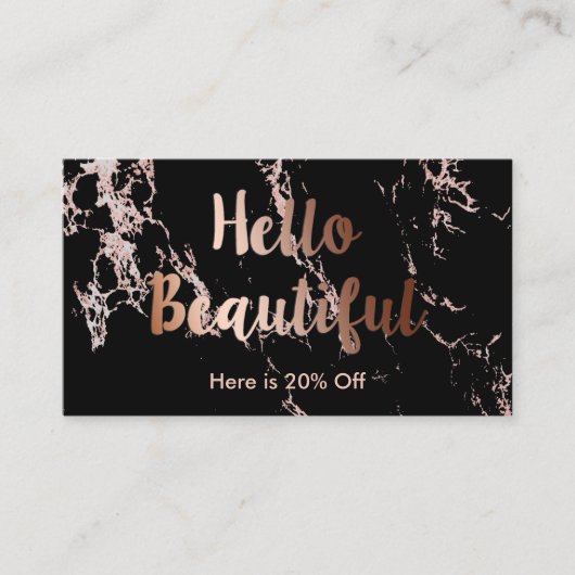 紹介カード |メイクアップアーティストバラ金ゴールド大理石 (正面)