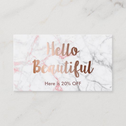 紹介カード |メイクアップアーティストヘアサロン大理石 (正面)