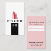 紹介カード|メーキャップアーティストのモダンの口紅 紹介カード (正面/裏面)