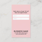 紹介カード|メーキャップアーティストのモダンの口紅 紹介カード (裏面)