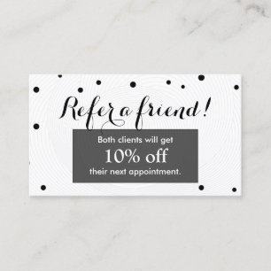 紹介カード モダンで黒く及び白い美容院