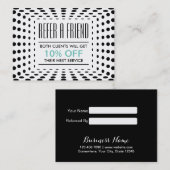 紹介カード|モダンなハーフトーンの点 紹介カード (正面/裏面)