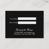 紹介カード|モダンなハーフトーンの点 紹介カード (裏面)