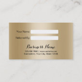 紹介カード|モダンな黒及び金ゴールドは縞で飾ります 紹介カード (裏面)