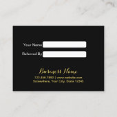 紹介カード|モダンの金ゴールドのスパンコールのサロンのスパ 紹介カード (裏面)