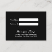 紹介カード |モダン白黒のシンプル枠 (裏面)