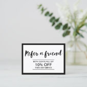 紹介カード |モダン白黒のシンプル枠 (スタンド正面)