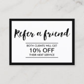 紹介カード |モダン白黒のシンプル枠 (正面)