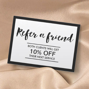 紹介カード  モダン白黒のシンプル枠