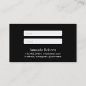 紹介カード |モダン金ゴールド&シルバー美しいサロン (裏面)