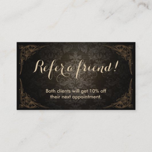 紹介カード |ヴィンテージフレームのダマスク美しいサロン (正面)