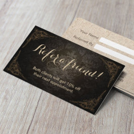 紹介カード |ヴィンテージフレームのダマスク美しいサロン