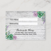 紹介カード |ヴィンテージフローラ素朴木材 (裏面)