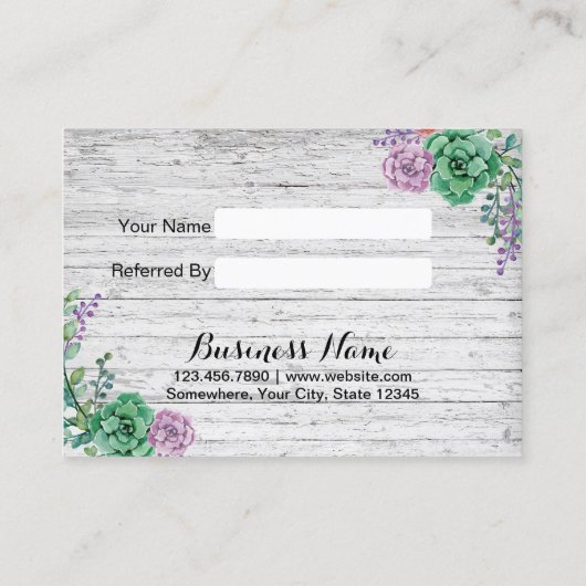 紹介カード |ヴィンテージフローラ素朴木材 (裏面)