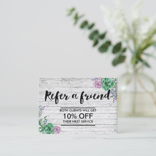 紹介カード |ヴィンテージフローラ素朴木材 (スタンド正面)