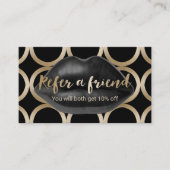 紹介カード |幾何学模様の黒い唇メイクアップアーティスト (正面)