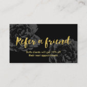 紹介カード |金ゴールドスクリプトヴィンテージ濃いフローラ (正面)