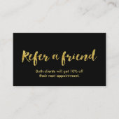 紹介カード |金ゴールドモダンスクリプト (正面)