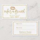 紹介カード |金ゴールドリップメイクアップアーティストサロン (正面/裏面)