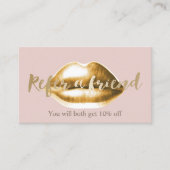 紹介カード |金ゴールドリップ赤面ピンクガーリーサロン (正面)