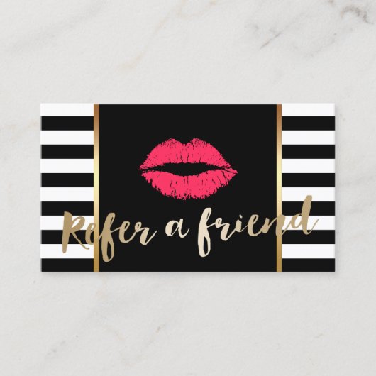 紹介カード | Red Lipsメイクアップアーティストモダン (正面)