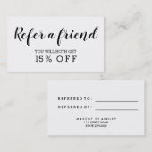 紹介カーモダンドシンプル白黒 紹介カード (正面/裏面)