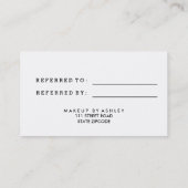 紹介カーモダンドシンプル白黒 紹介カード (裏面)