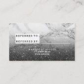 紹介タイポグラフィ（黒）グリッター 紹介カード (裏面)