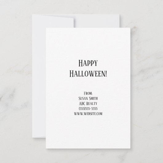 紹介ハロウィーンの時間を切り分ける サンキューカード (裏面)