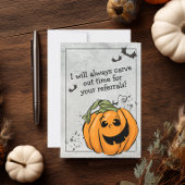 紹介ハロウィーンの時間を切り分ける サンキューカード