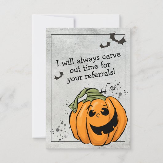 紹介ハロウィーンの時間を切り分ける サンキューカード (正面)