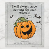 紹介ハロウィーンの時間を切り分ける ワインラベル (シングルラベル)