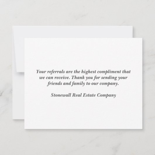 紹介フローラ実在不動産会社 カード (裏面)