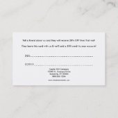 紹介プログラムのサクサクした食感 紹介カード (裏面)