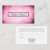 紹介プログラムピンクの羊皮紙 紹介カード (正面/裏面)