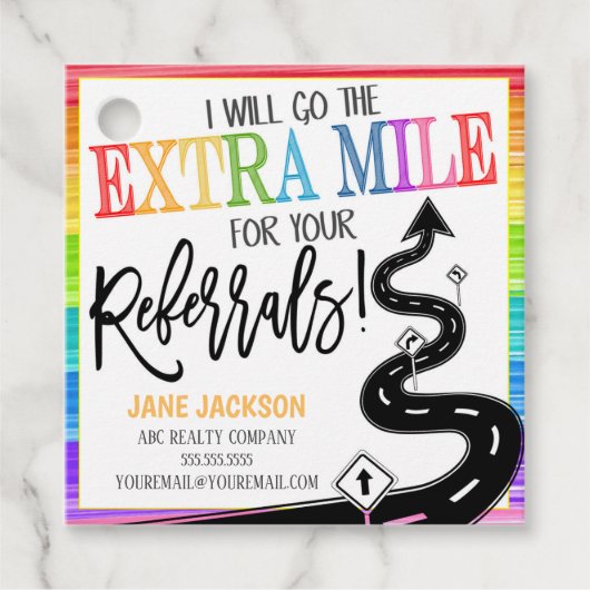 紹介マーケティングギフトラベル フェイバータグ (正面)