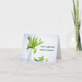 紹介モダンThank You Flowers Business カード