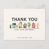 紹介不動産マーケティングの感謝 ポストカード (正面)